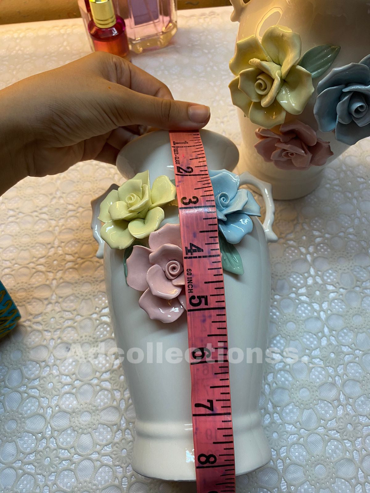 2 Pcs Modern Style Ceramic Flower Decorative Vase Centerpiece Home Decor