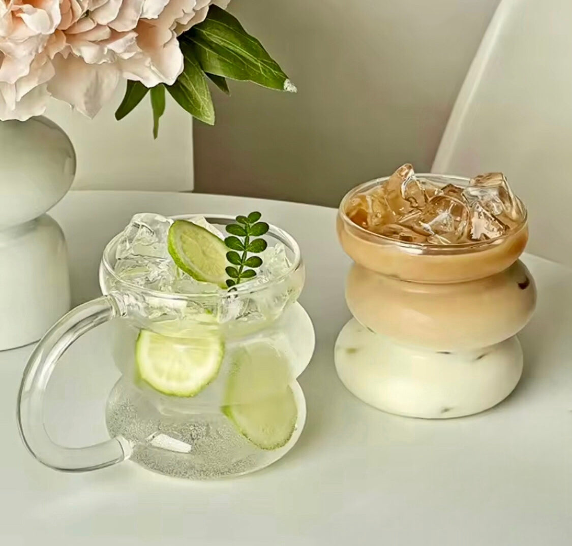 430ml Wavy Design Coffee Glass