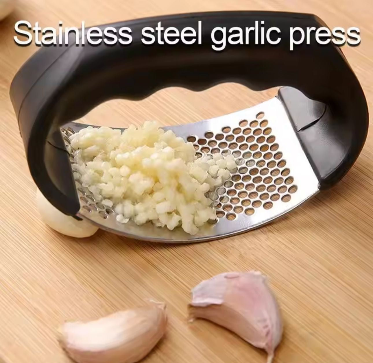 Stainless Steel Manual Garlic Press & Crusher