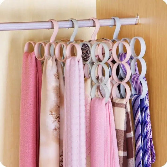 Multi-functional Scarf Storage Hanger With 15 Rings Circle Hanger Wardrobe Storage Hanger