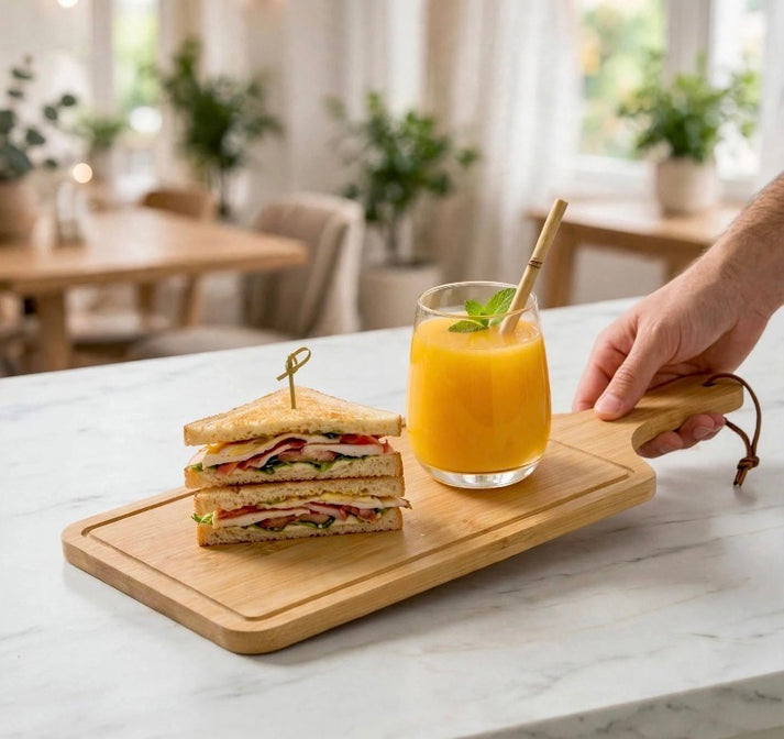 Rectangle Bamboo Wooden Serving Tray