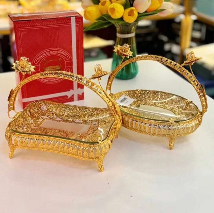 European Style Luxury Serving Tray with Handle