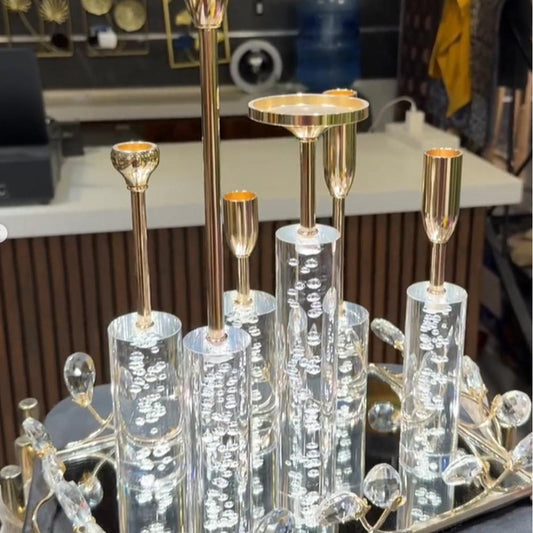 6 Pcs Gold Candle Stands for Home Decoration