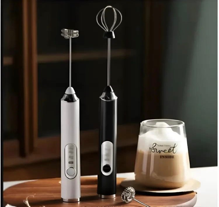 2 in 1 Rechargeable Electric Coffee Milk Frother & Egg Beater