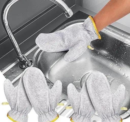 Double Sided Net Cleaning Gloves (Single)