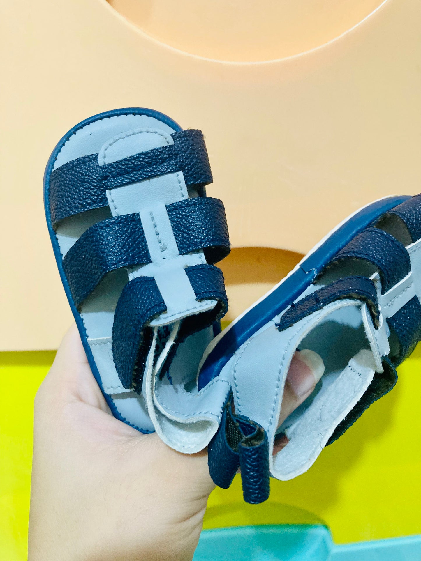 Blue & Grey Sandals for Baby Boy