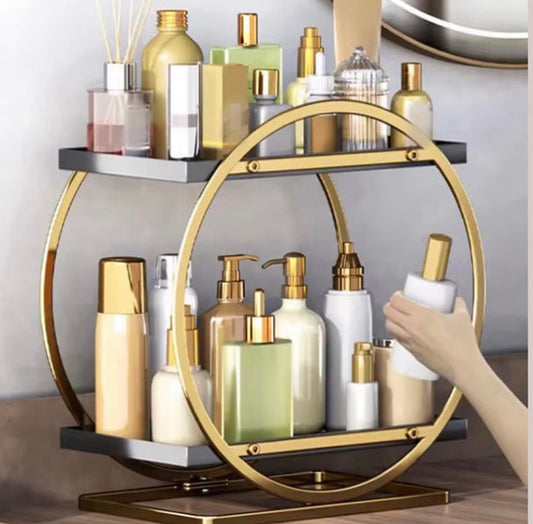 2 Tier Cosmetic Makeup Organizer Multipurpose Rack