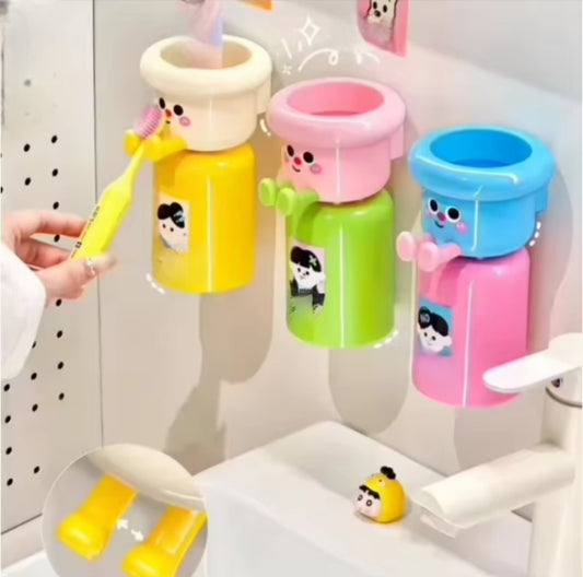 Cute Wall Mounted Toothbrush & Toothpaste Holder