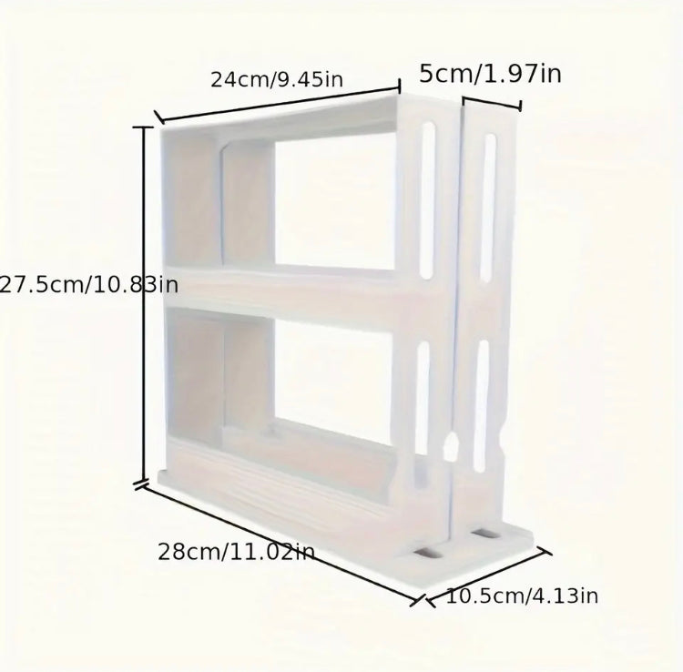Multi-Function 2 Tier Rotate Storage Rack Seasoning Rack