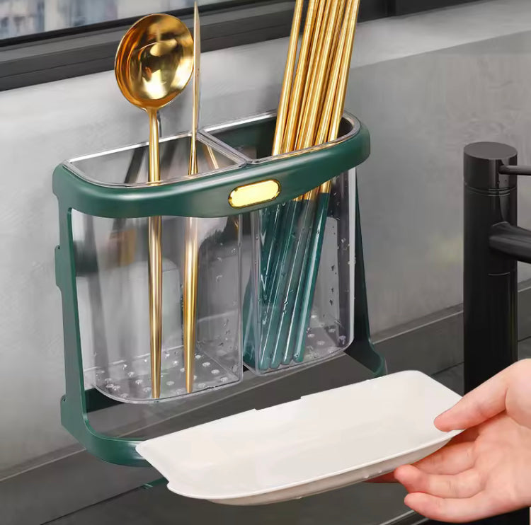Kitchen Cutlery Holder with Dish Drainer
