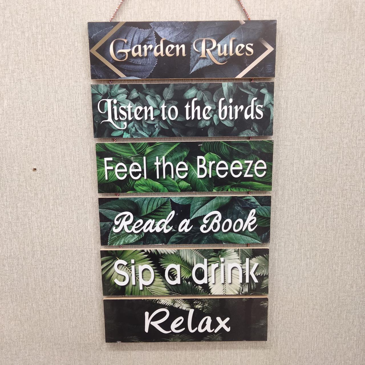 Six Steps Wooden Quotation Wall Hanging for Home Decor