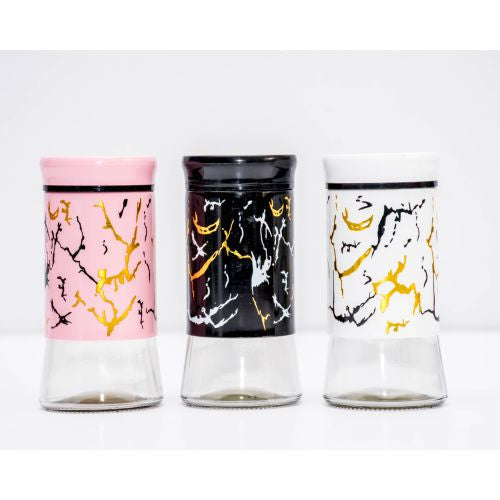 Marble Patterned Ceramic Salt & Pepper Shakers