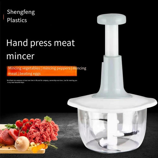 1.5 Litre Push Handy Vegetable Mince Chopper & Egg Beater