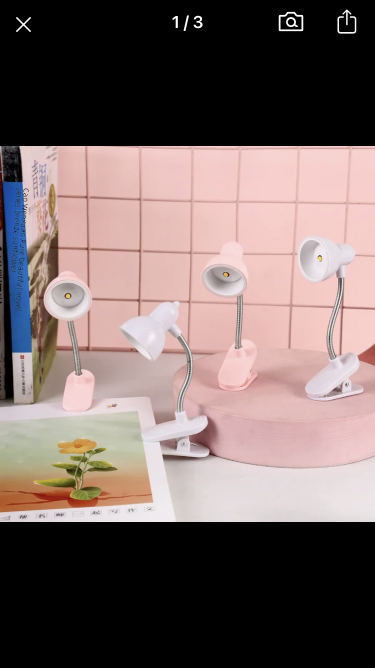 Cute Mini Lamp Rotatable Reading Lamp with Clamp
