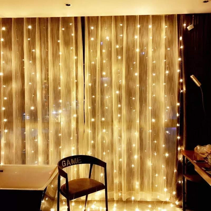 Led Curtain FairyLights 10x10 ft
