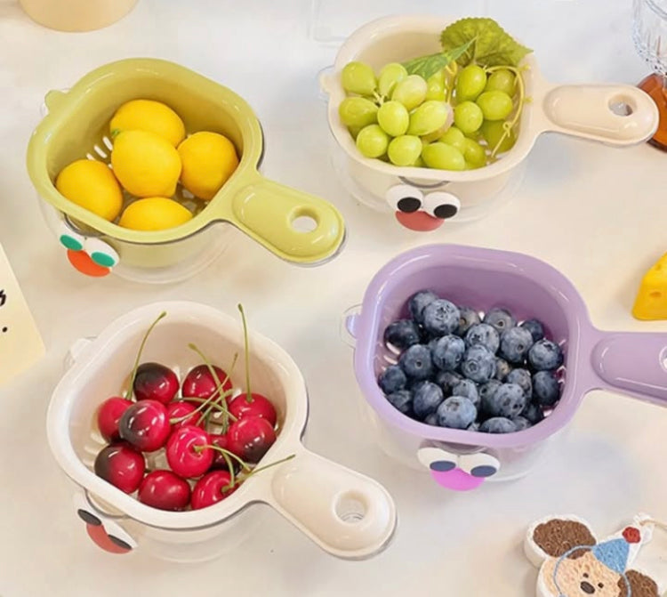 Cute Durable Drainer Basket with Handle