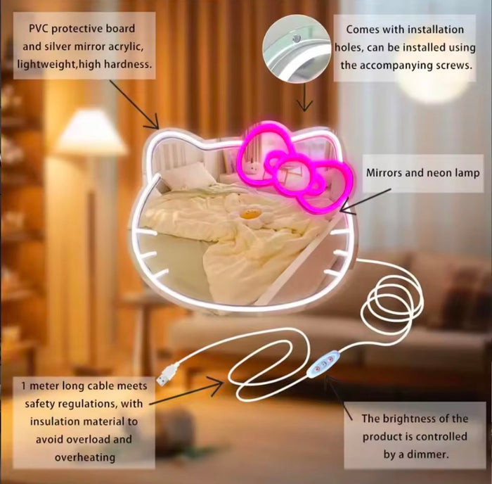 Wall Mounted Vanity LED Mirror with Soft Glow Light