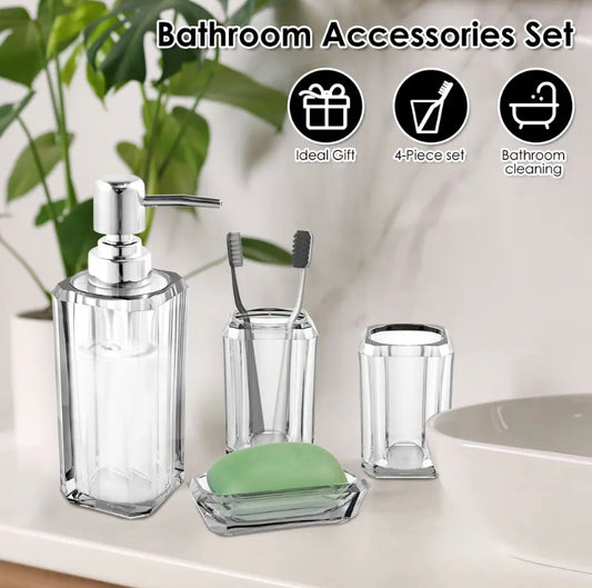 4 Pcs Bathroom Acrylic Set