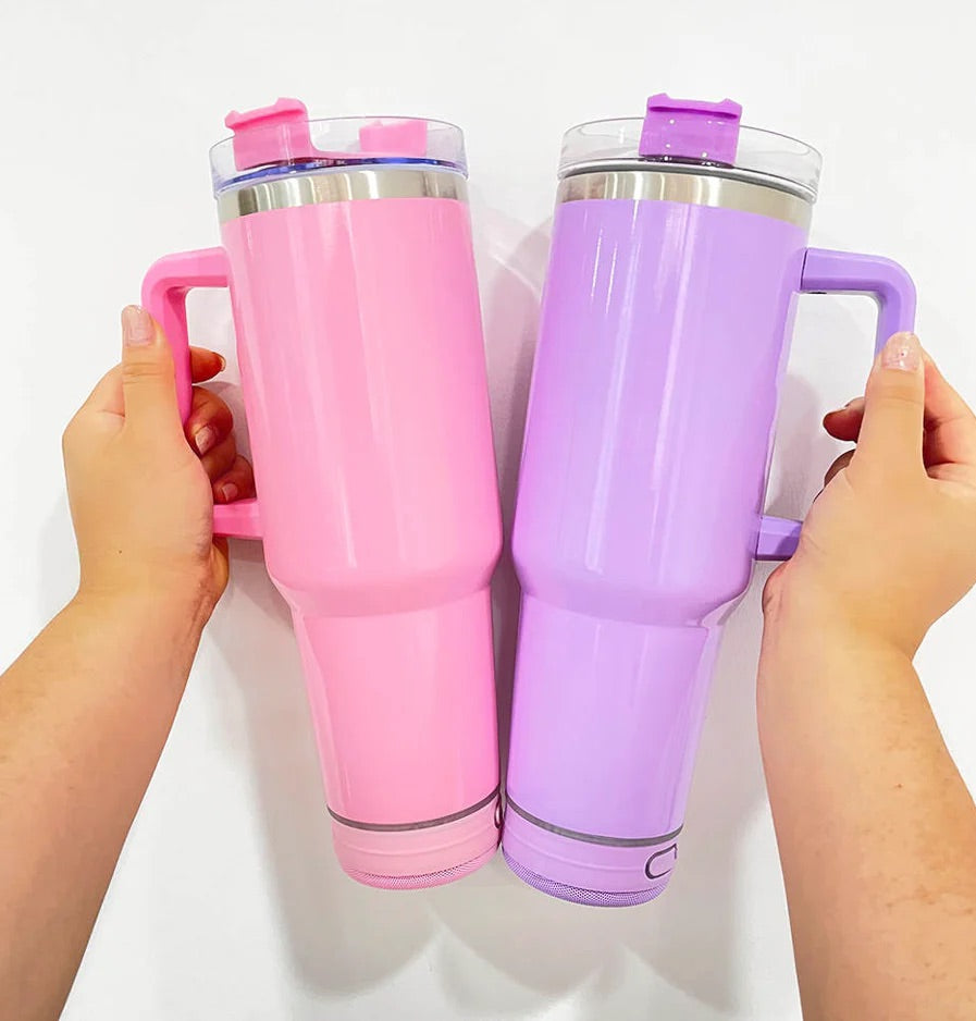 2 in 1 Stainless Steel Tumbler & Bluetooth Speaker