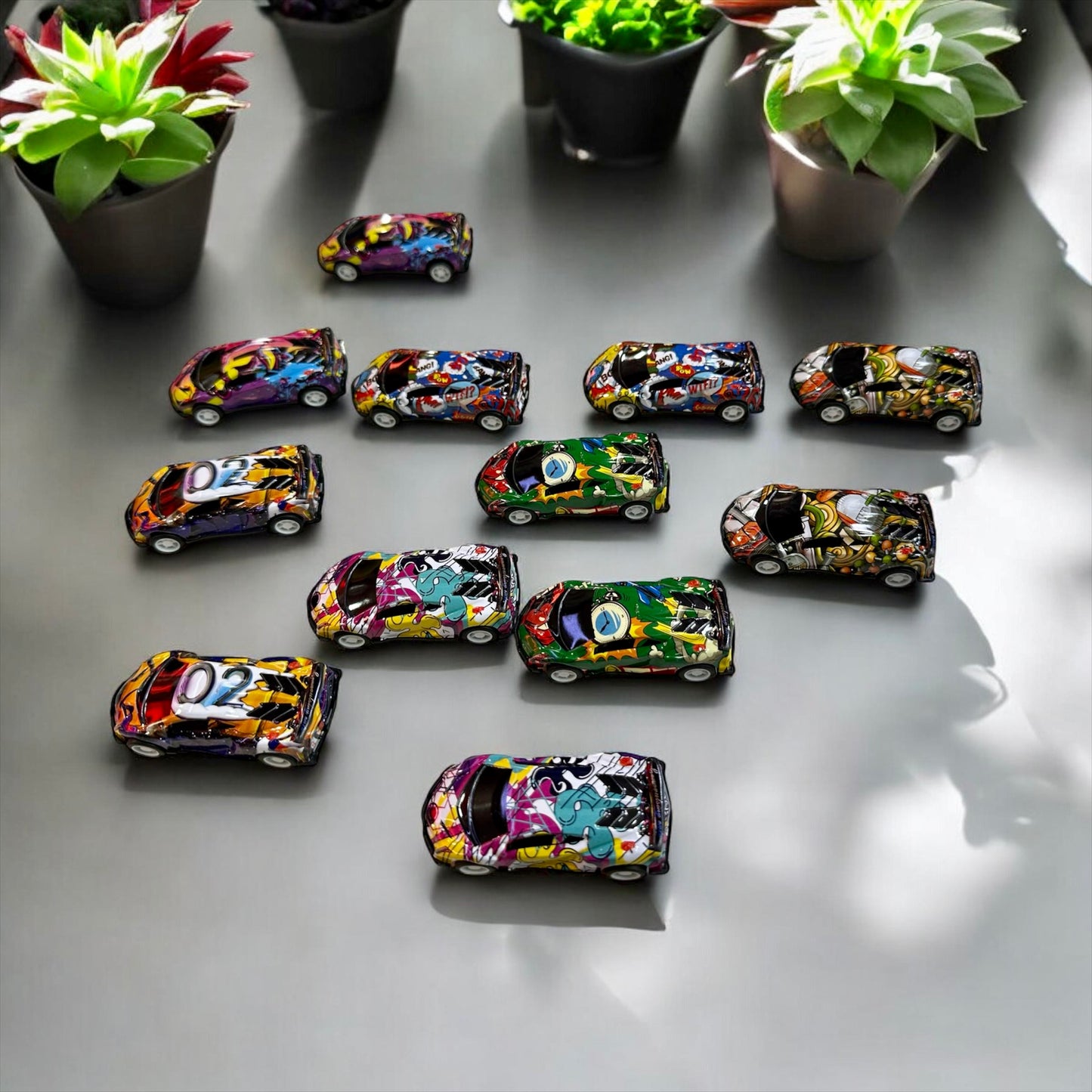 12 Pcs Toy Tribe Pull Back Function Die Cast model Cars 
For Kids