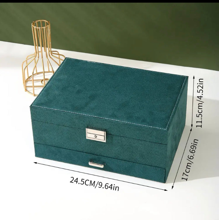 Leather Premium Quality Three Layer Large Capacity Jewellery Box Organizer