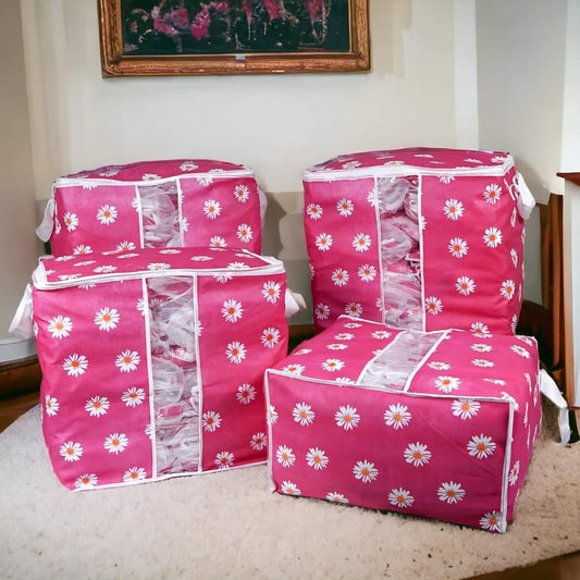 Large Capacity Floral Printed Storage Bags