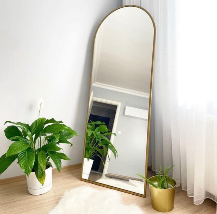 Aesthetic Long Length Gold Mirror