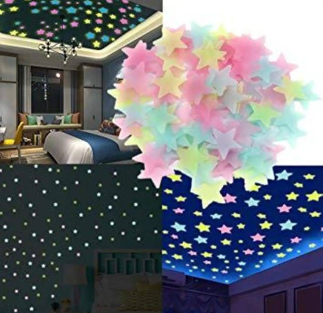 100 Pcs Stick on Glowing Stars in the Dark