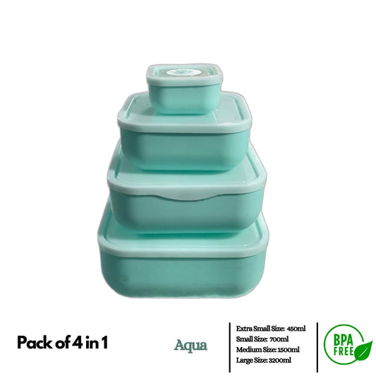 4 Pcs Multipurpose Storage Boxes with Lids for Household