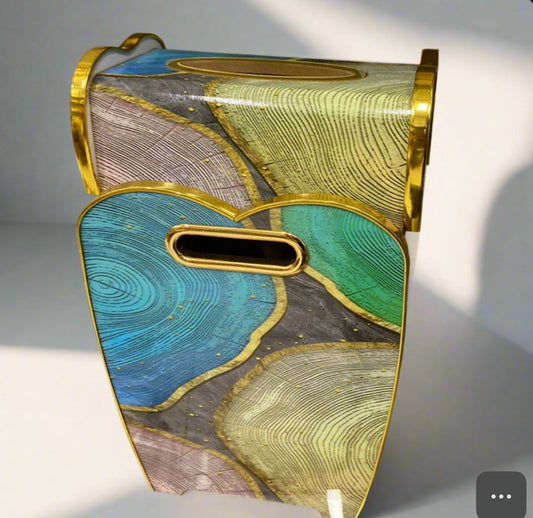 Multicolour 3D Dustbin & Tissue Box Set