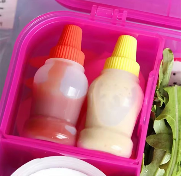2 Pcs Mini Ketchup Sauce Bottle for Kids Lunch Boxes