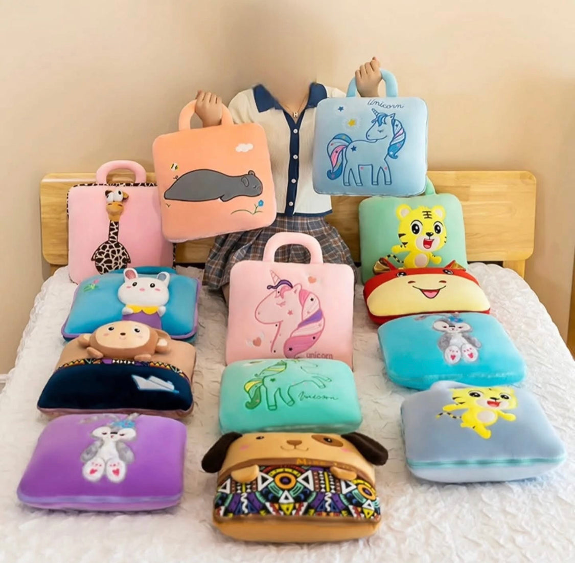 New 2 in 1 Cushion & Travel Soft Blanket for Kids