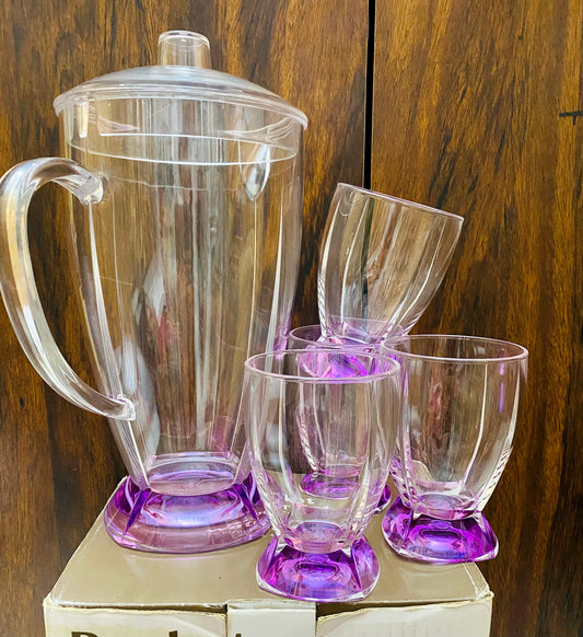 Acrylic Water Jug Set with Four Glasses