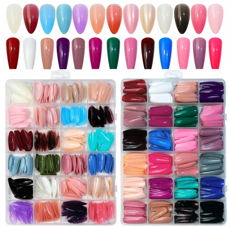 576 Pcs Artificial Nails with Free Glue