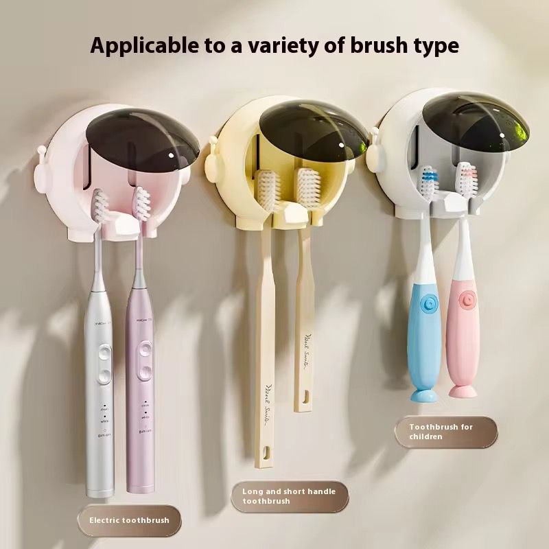 Wall Adhesive Astronaut Toothbrushes Holder