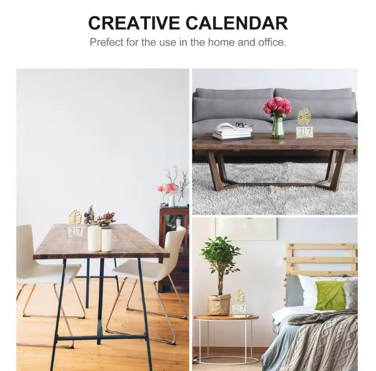 Metal Creative Calender Living Room Office Decor
