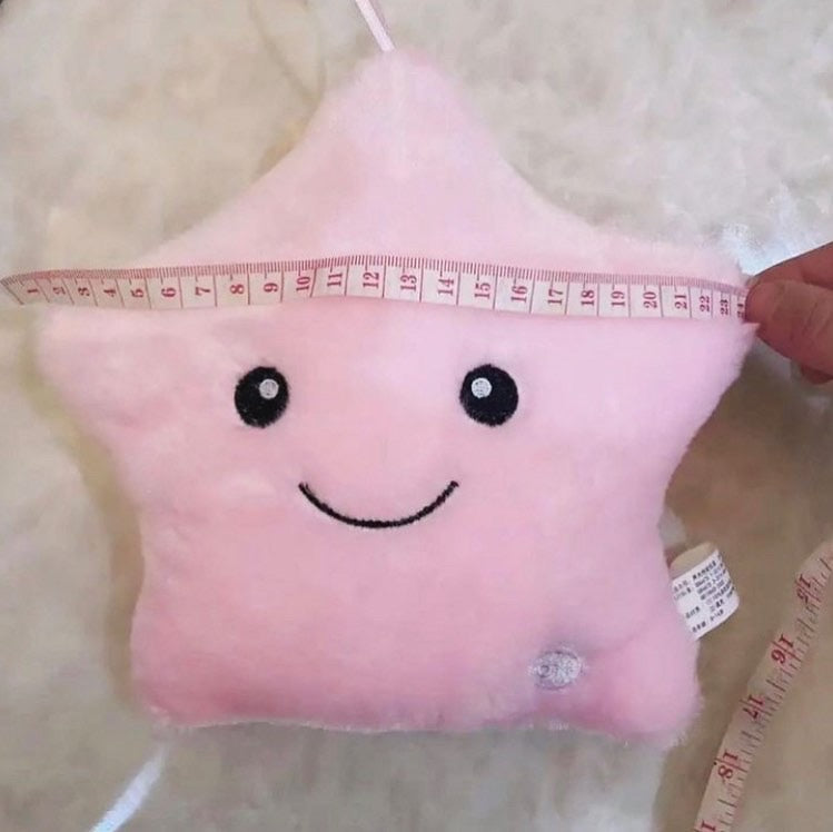 LED Light Luminous Star Plush Pillow