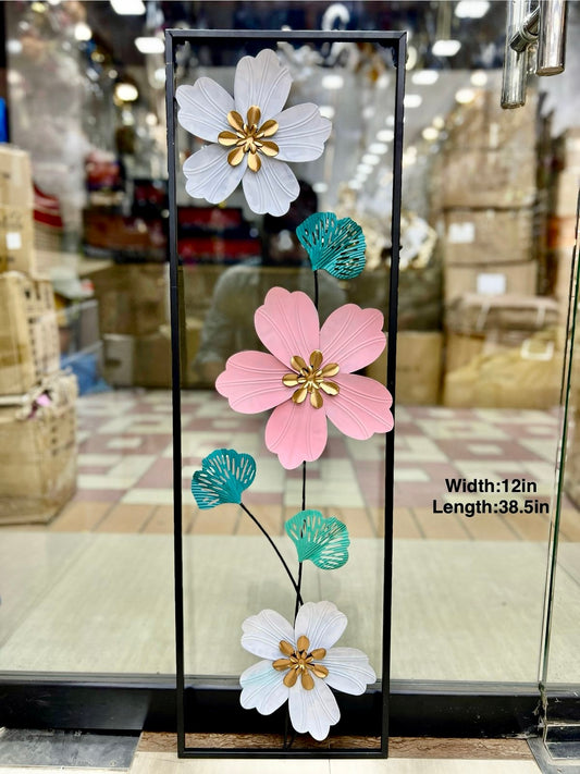 Metal Large Size Flower Wall Motif for Home Decoration
