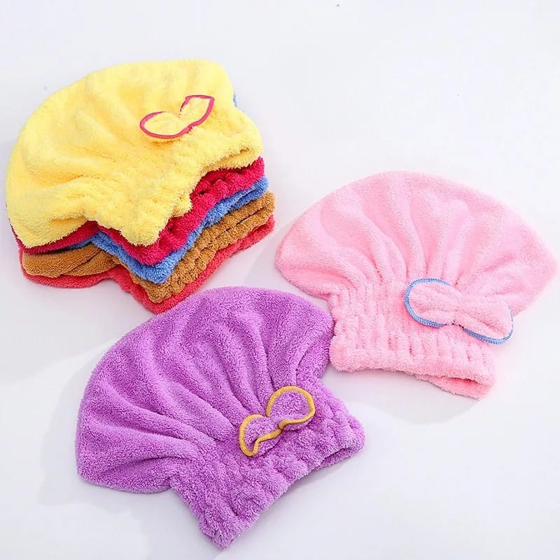 Creative Water-Absorbent Thickened Bow Shower Cap Dry Hair Towel