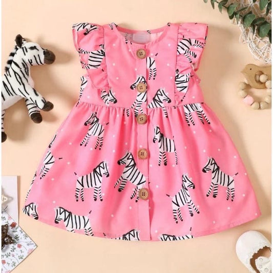 Girls Frill Style Sleeveless Frock