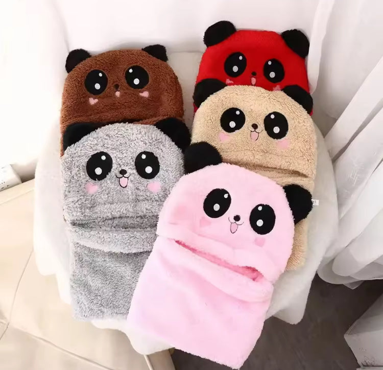 Warm Winter Panda Beanie Caps for Kids