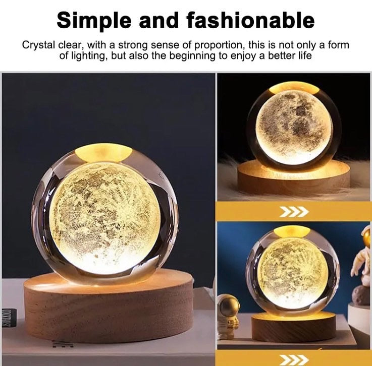 LED Night Light Milky Way Galaxy Solar System Crystal Ball