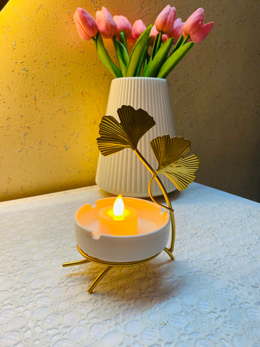 Metal Ceramic Candle Stand