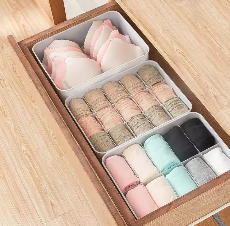 10 Compartments Storage Box for Undergarments, Socks, Scarfs Multipurpose Organizer