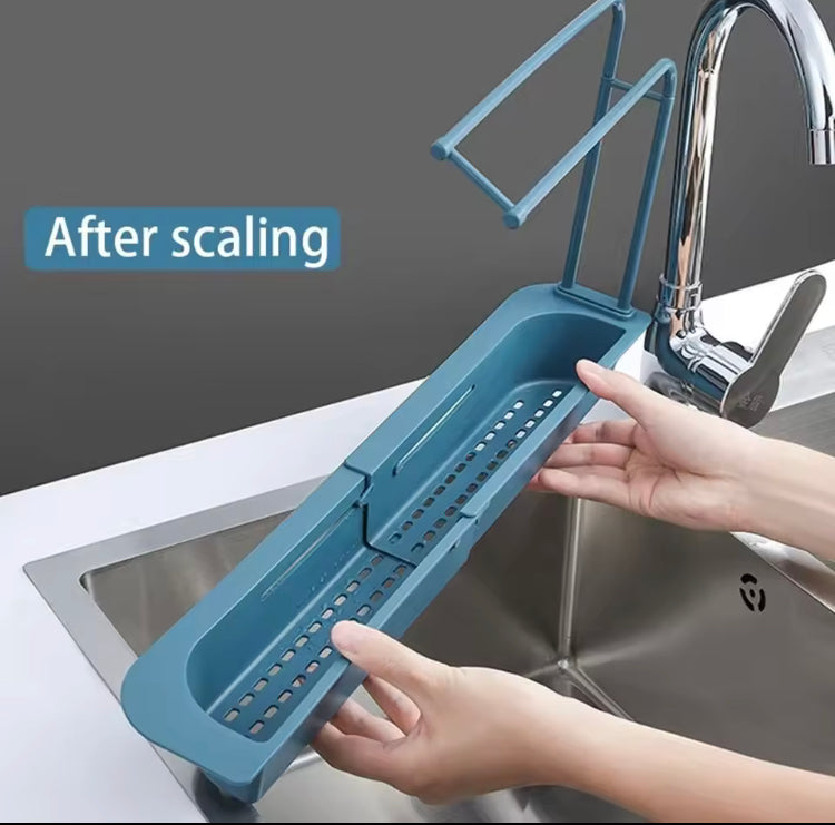Sink Shelf Drain Rack with Towel Holder