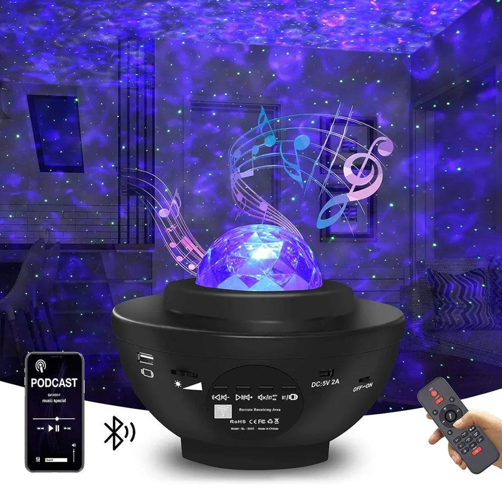 Galaxy Star Projector with Bluetooth Speaker & Remote Control