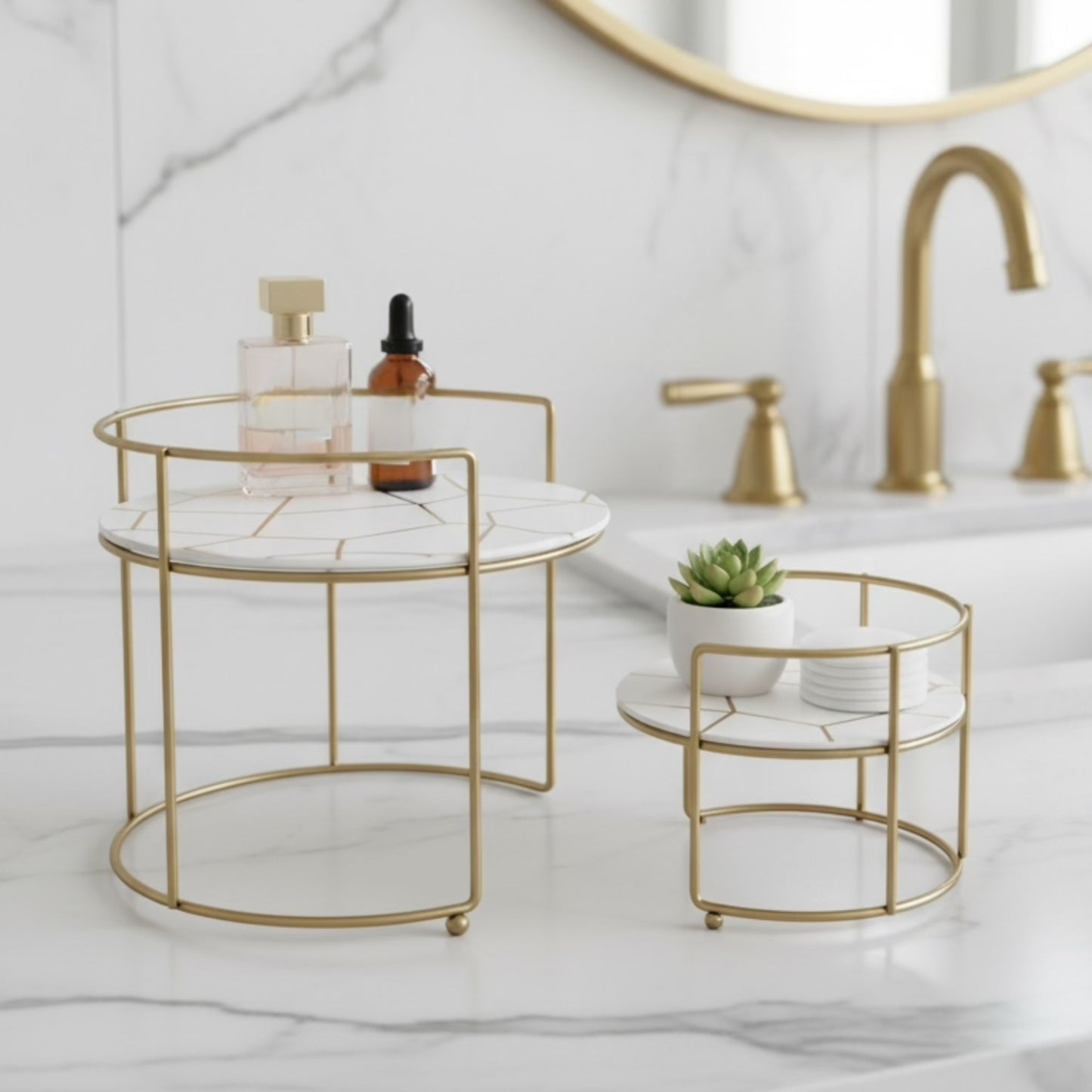 2 Tier Cosmetics Perfumes Stand