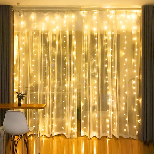 Led Curtain FairyLights 10x10 ft