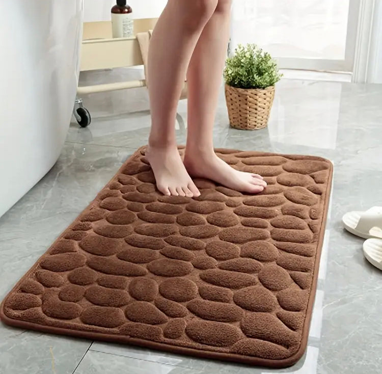 Anti-Slip Super Soft Geometric Stone Pattern Super Absorbent Matt