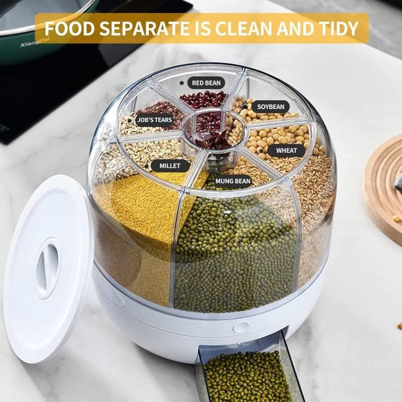 6 in 1 Rotating Cereals Food Dispenser